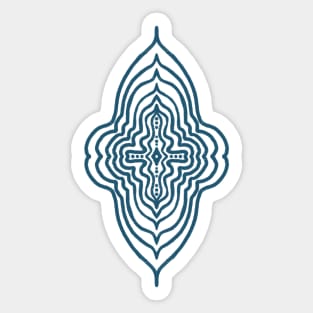 Mandala in teal blue Sticker